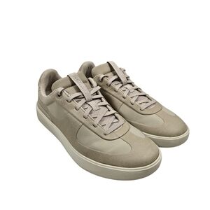 Lululemon Mens Cityverse Raw Linen/Ivory Leather Casual Athletic Sneaker Size 11